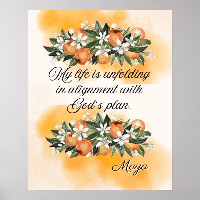 Affirmation Faith: My Life Is Unfolding Poster (Front)