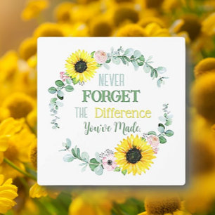 Affirmation Gift! Thoughtful, floral gift tabletop Plaque