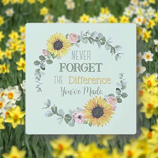 Affirmation Gift! Thoughtful, floral gift tabletop Plaque