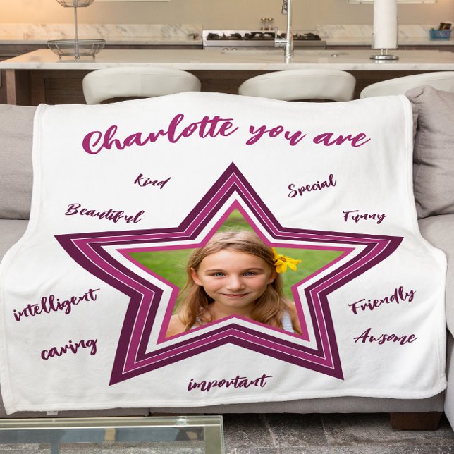 Affirmation modern pink  photo blanket  (Creator Uploaded)