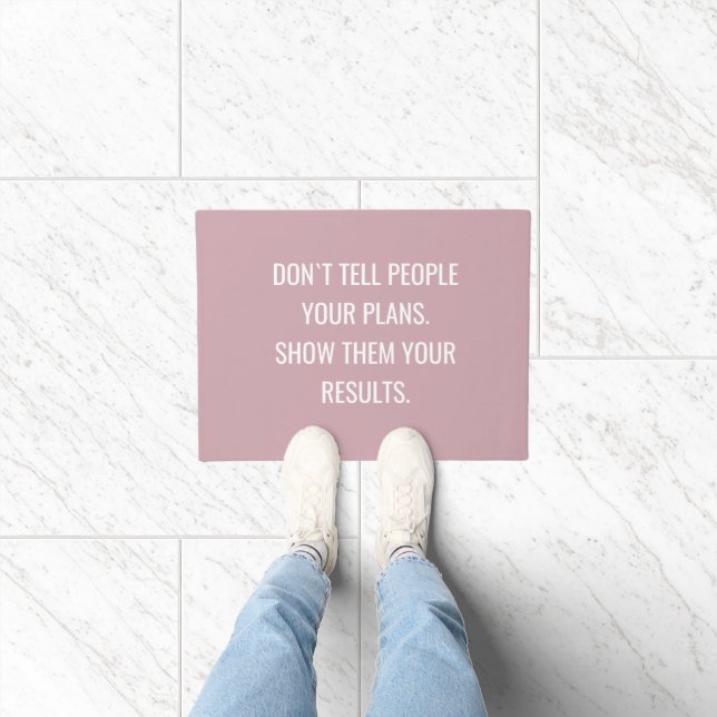Affirmation Motivational Interior Home Pink Doormat (Indoor)