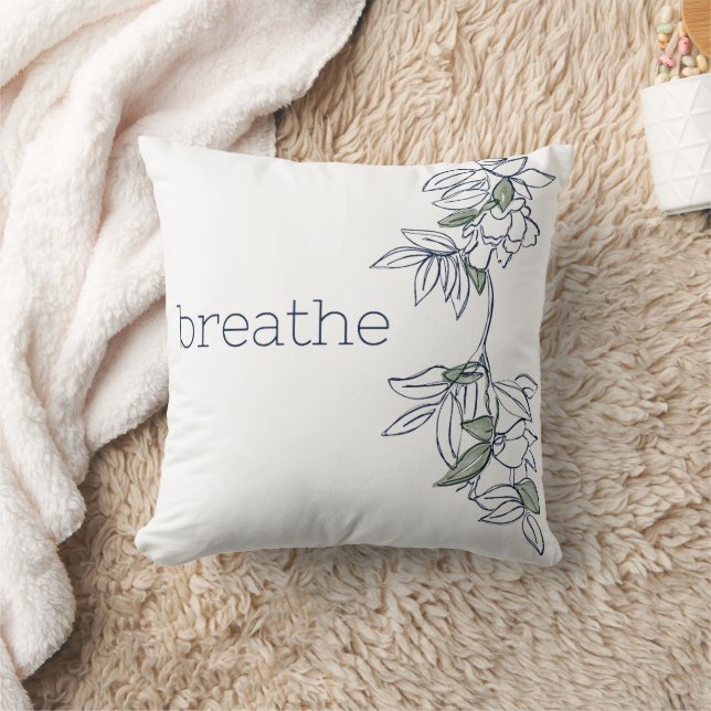 Affirmation Pillow: Inhale Stress Cushion (Blanket)