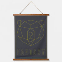 Affirmation poster yellow origami bear head