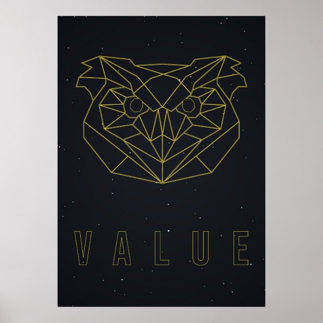 Affirmation poster. yellow origami owl. value poster (Front)