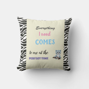 Affirmation raccoon cushion