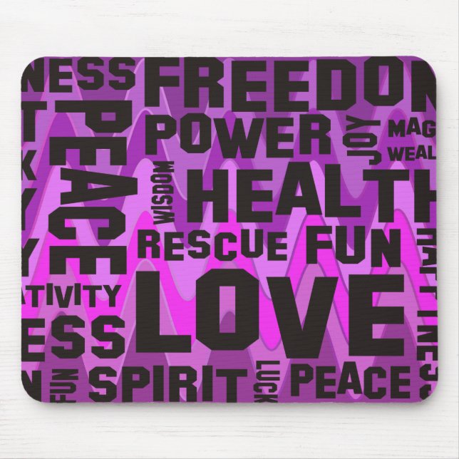 affirmations black - sinus pink mouse pad (Front)