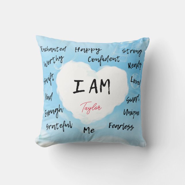 Affirmations Empowerment Pillow (Front)