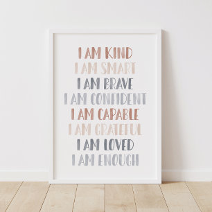 Affirmations for Kids Boho Nursery Decor