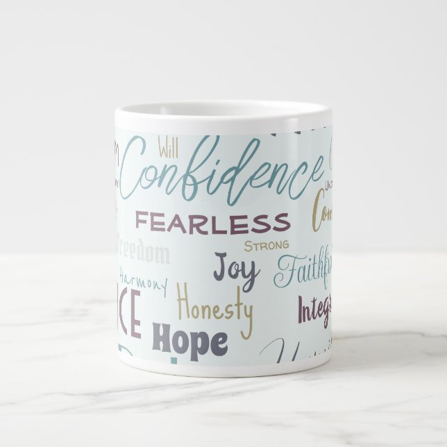 Affirmations  large coffee mug (Front)