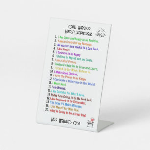 AFFIRMATIONS MINDSET SIGN