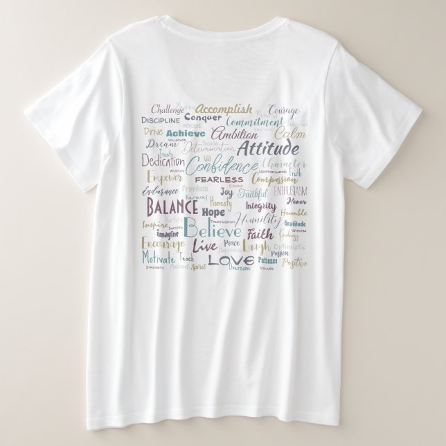 Affirmations  plus size T-Shirt (Design Back)