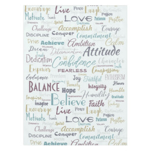 Affirmations tablecloth
