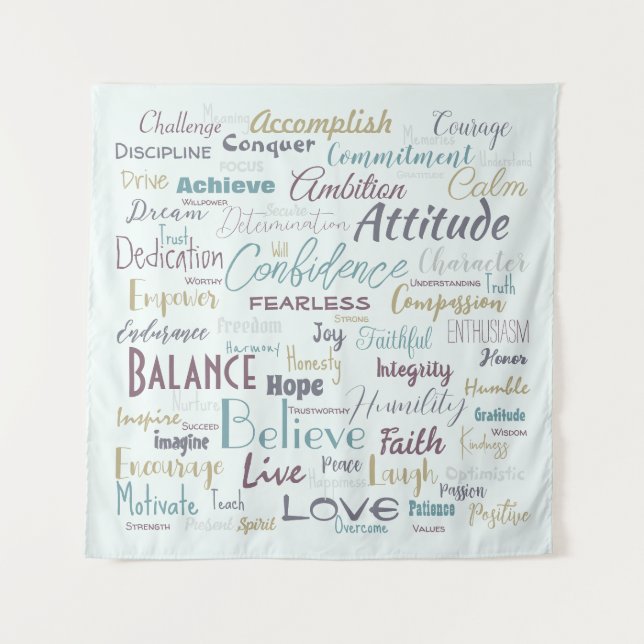Affirmations   tapestry (Front)
