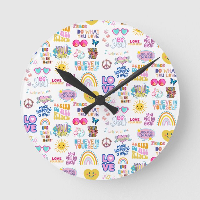 AFFIRMATIONS WALL CLOCK (Front)