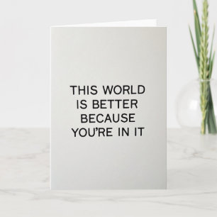 Affirming Text Birthday Card