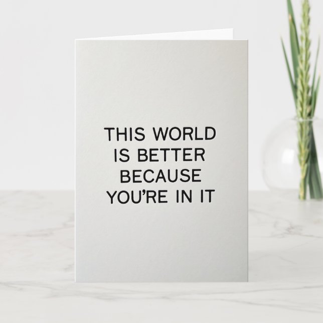 Affirming Text Birthday Card (Front)