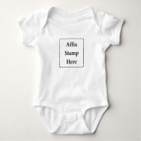 Affix Stamp Here Baby Bodysuit