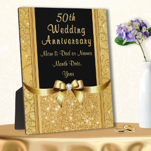 Affordable 50 Year Anniversary Gift for Parents Plaque