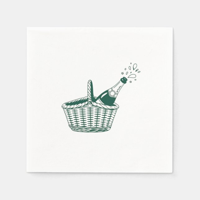 Affordable Central Park Picnic Wedding Napkins (Front)