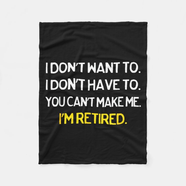 Affordable Family Tees Black I Don't Want To I Don Fleece Blanket (Front)