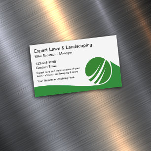 Affordable Lawn And Landscaping Magnetic  Business Card