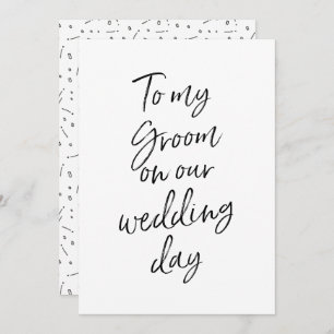 Affordable To my groom on our wedding day Invitation