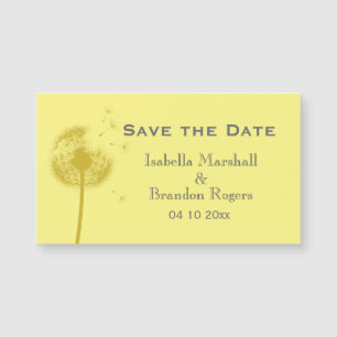 Affordable Yellow Dandelion Save the Date Magnet