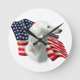 Afgan Flag Round Clock
