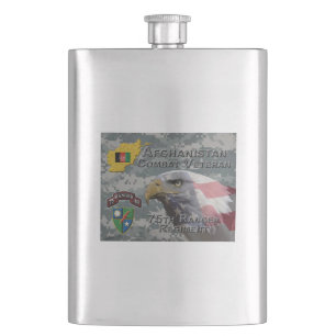 Afghan Combat Veteran 75th Ranger Regiment Hip Flask