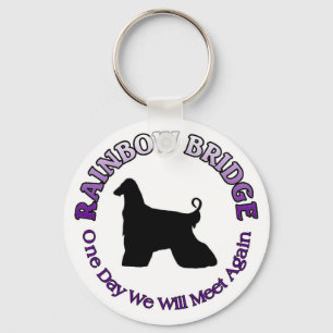 AFGHAN DOG RAINBOW BRIDGE SYMPATHY KEYCHAIN