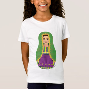 Afghan Girl Matryoshka Girls Baby Doll (Fitted) T-Shirt