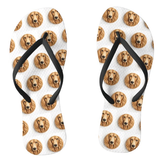 Afghan Hound 3D Inspired Jandals (Footbed)