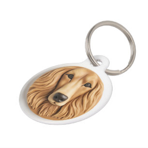 Afghan Hound 3D Inspired Pet Tag
