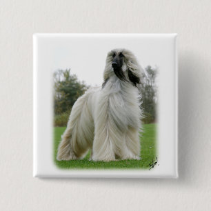 Afghan Hound 9Y247D-025 15 Cm Square Badge