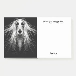 Afghan Hound Abstract Art Dog Name  Post-it Notes
