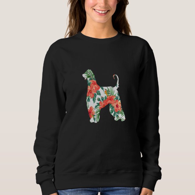 Afghan Hound Aloha Hawaiian Dog Sweatshirt (Front)