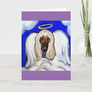 Afghan Hound Angel Holiday Card