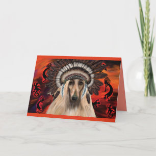 Afghan Hound Art Card