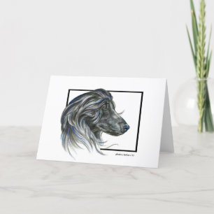 Afghan Hound Art Thank You Card