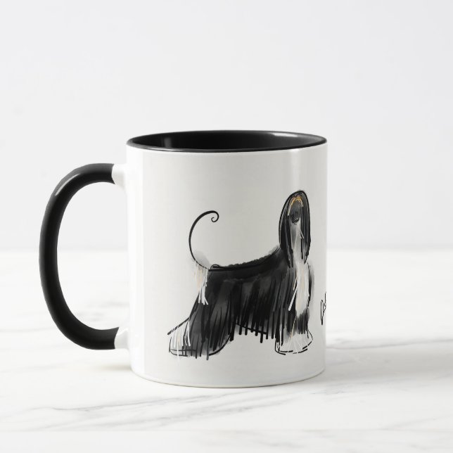 Afghan hound black&tan mug (Left)