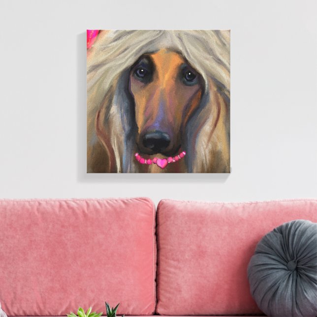 Afghan Hound  Canvas Print (Insitu(LivingRoom))