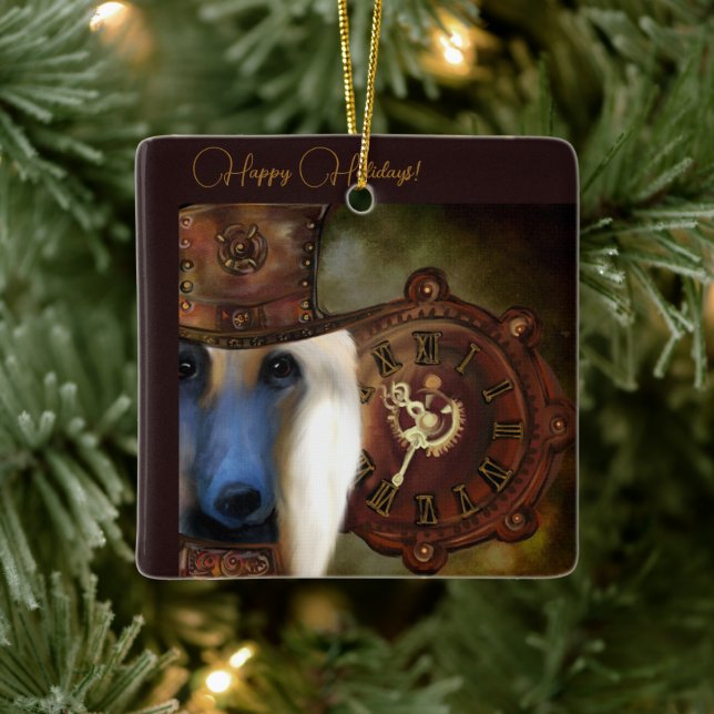 Afghan Hound  Ceramic Ornament (Tree)