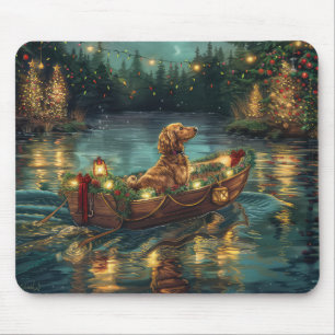 Afghan Hound Christmas Festive Voyage Mouse Pad