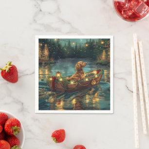 Afghan Hound Christmas Festive Voyage Napkin