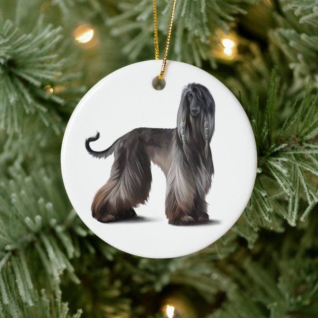Afghan Hound Christmas Ornament (Tree)