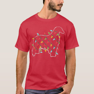 Afghan Hound Christmas Tree Light Pajama Xmas Dog T-Shirt