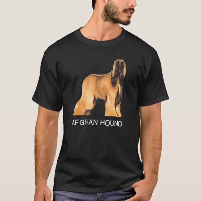 Afghan Hound Crazy Dog T-Shirt (Front)