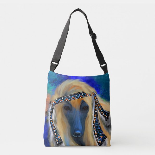 Afghan Hound        ‘ Crossbody Bag (Front)