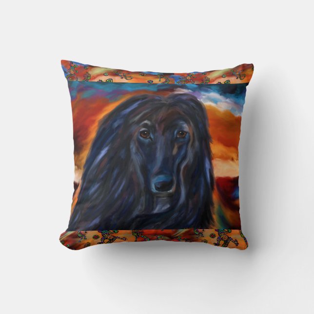 Afghan Hound  Cushion (Front)
