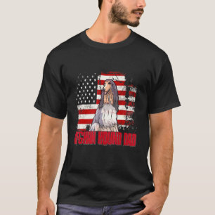 Afghan Hound Dad American Flag 4th Of July Dog T-Shirt